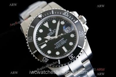 Best Copy Rolex Oyster Perpetual Submariner Eta 2836 SS Black Dial watch  OR Factory V2 Version