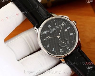 High Quality Breguet Classique Men Watch SS Black Roman Face