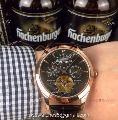 Copy Jaeger-leCoultre Master Grande Tradition Tourbillon Watch Rose Gold