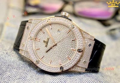 Best ARW Replica Watches  Hublot Classic Fusion Iced Out Watch