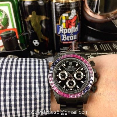 Rolex Daytona Rainbow Replica Watch Limited Edition All Black