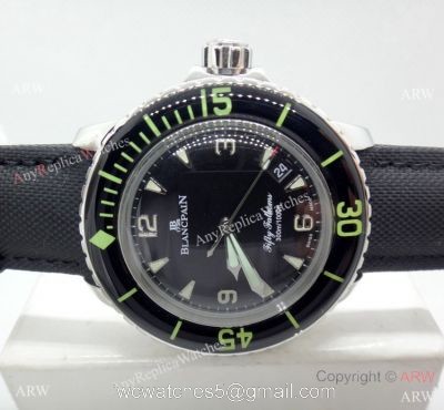 Fake Blancpain Fifty Fathoms Black Dial SS Watch  Swiss Quality