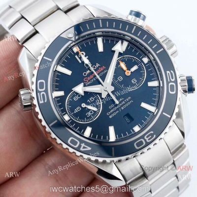 Omega Seamaster Planet Ocean 600m Stainless Steel BLUE Dial Watch  Swiss 9300 Replica