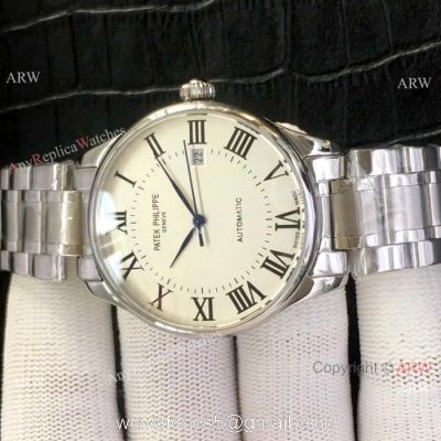 Patek Philippe Calatrava Stianless Steel White Watch  New Replica