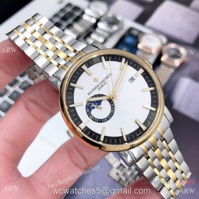 Vacheron Constantin Geneve Moonphase Watches 40mm Two Tone