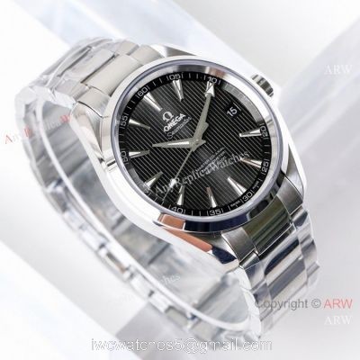 (VS)Best Swiss Omega Seamaster Aqua Terra Copy watch Stainless Steel Gray Dial
