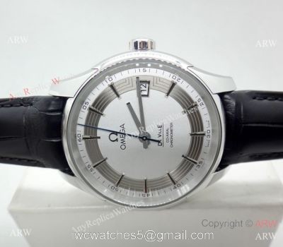 (VSF) Swiss Replica Omega De Ville Hour Vision Silver Dial Watch 41mm