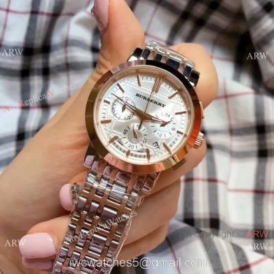 Replica Burberry Chronograph Two Tone Rose Gold Watch  Swiss Quality