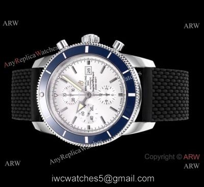 Swiss Breitling Superocean Heritage Asia 7750 Watch Blue Ceramic bezel