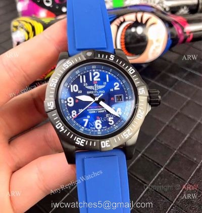 Breitling Colt Skyracer Chronometer Copy Watch Blue Rubber Strap