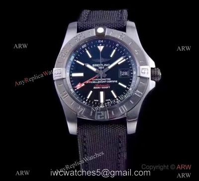 Replica Breitling Avenger II GMT 2836 SS Black Dial Watch  GF Factory