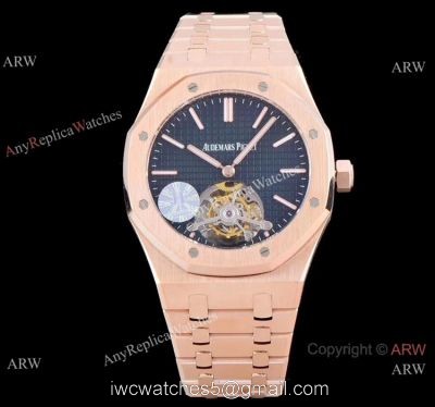 JF Replica Audemars Piguet Royal Oak 26510 Watch Rose Gold Blue Face 41mm