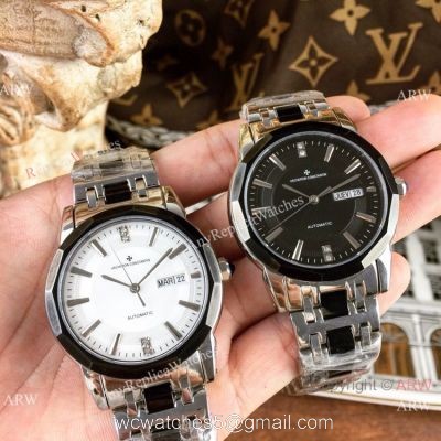 Best Replica Vacheron Constantin Geneve Watch Black  Silver Case