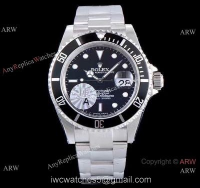 JF Factory Rolex Submariner 16610 Replica Watch Stainless Steel Black Dial