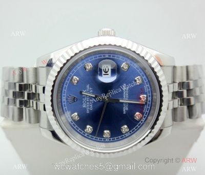 New Copy Oyster Perpetual Rolex Datejust Jubilee Stainless Steel Jubilee Blue Dial 40mm