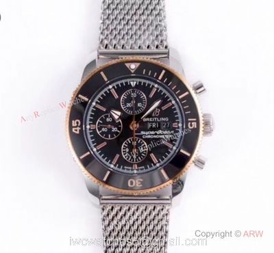GB Replica Breitling Superocean Heritage II Day-Date Watch Rose Gold Bezel