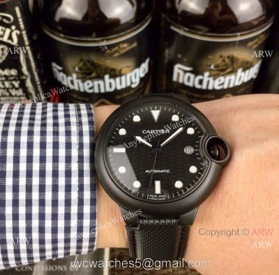 Replica Cartier Ballon Bleu de Black PVD watches New Model