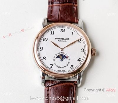 Best 1 1 Replica Mont Blanc Star Legacy Moonphase Rose Gold Watch  Swiss Made