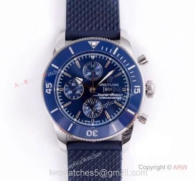 GB factory Breitling SuperOcean Heritage II day-date Replica Watch Blue Dial