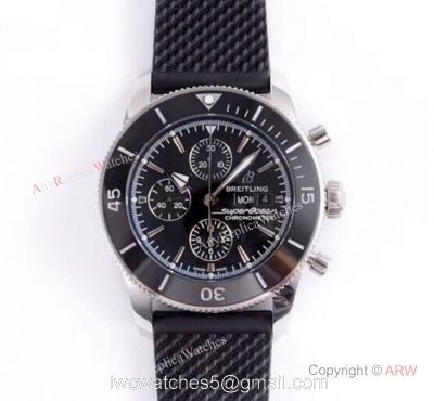 Swiss Replica Breitling Superocean Heritage II day-date SS Black Dial Watch  GB factory