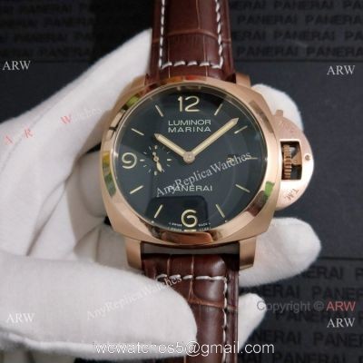 Best Quality Panerai Luminor Marina Rose Gold 44mm Copy Wristwatch