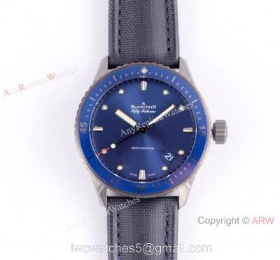 ZF Best 1:1 Replica Blancpain Fifty Fathoms Bathyscaphe Cal.1315 Watch Ceramic Blue Bezel