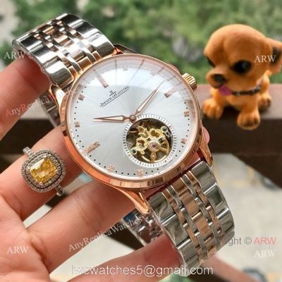 Copy Jaeger LeCoultre Master Tourbillon Watches Two Tone Rose Gold