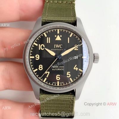 Swiss IWC Mark XVIII Replica Watch Titanium Green Nato Strap M+ Factory