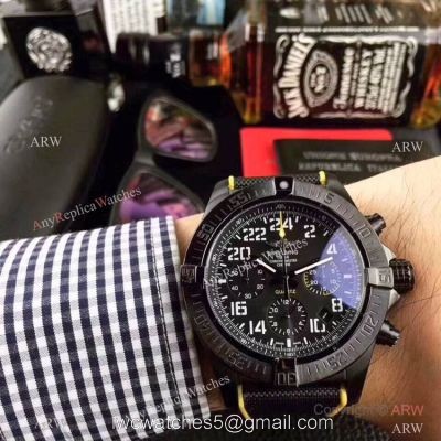 Best Copy Breitling Avenger Hurricane Solid Black Watch 43mm