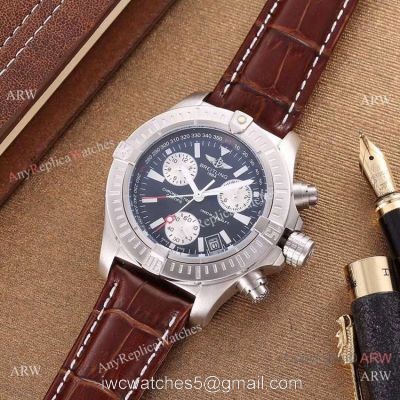 New Copy Breitling Avenger seawolf Chronograph Watch SS Black Dial