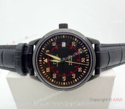 Replica IWC Mark XVIII 40mm Watch Black Case Orange Markers