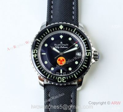 Best 1:1 Replica Blancpain Fifty Fathoms &8216;Tribute to Fifty Fathoms Watch SS Black Bezel