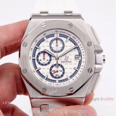 Audemars Piguet Royal Oak Offshore Chronograph SS White Dial 44mm watch Best Copy