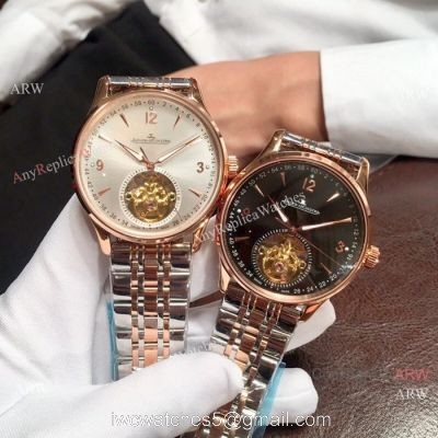 Best Copy Jaeger-LeCoultre Two Tone Rose Gold Tourbillon Watch 42mm