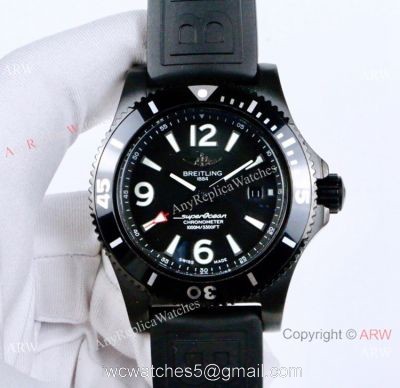 New Fake Breitling Superocean II Blacksteel Rubber Strap Watches