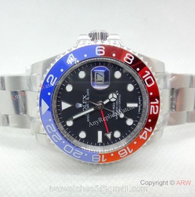 Higgest Quality Rolex GMT Master II Pepsi Replica Watch with ETA 2836 Movement