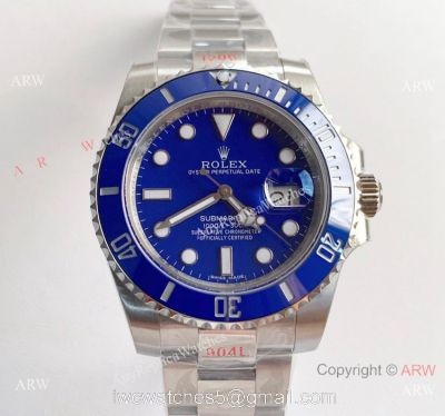 NEW Rolex Submariner Smurf Blue Ceramic Noob 3135 Replica Watch (V10)