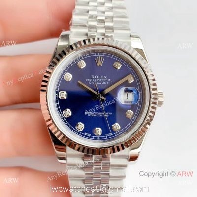 NEW Upgraded Rolex Datejust II Blue Dial w/ Diamonds watch Swiss 3235 V3