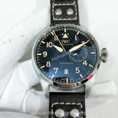 2019 Fake IWC Big Pilots Le Petit Prince SS Case Brown Marker Watch 47mm