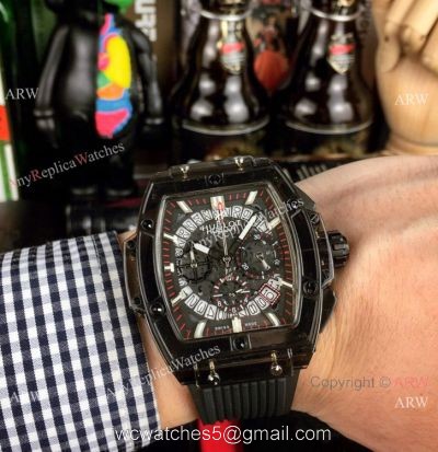 Fake Hublot Geneve Big Bang Black Unico Sapphire VK Chronograph Watch