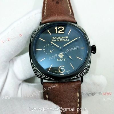New Style Copy Panerai Radiomir Firenze Black Case Watch 45mm