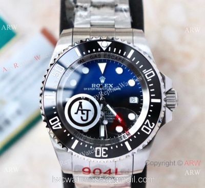 AJ Factory &8216;MAX Rolex Deepsea Blue Replica Watch 44mm