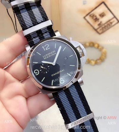 Best Replica Panerai Luminor Marina Black Dial Nato Strap Mens Watch