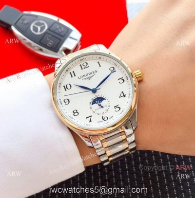 2019 Replica Longines Master Moonphase Automatic 40mm Watch Two Tone