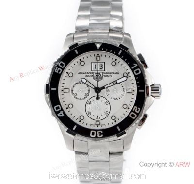 Swiss Replica Tag Heuer Aquaracer 300m QUARTZ Watch Stianless Steel White Dial