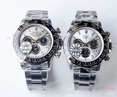 1:1 Swiss Rolex Cosmograph Daytona 4130 JH Factory Watch Silver or Gray Face