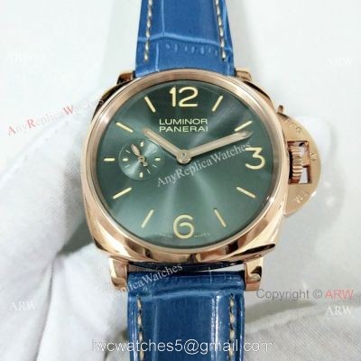 Copy Panerai Luminor Due PAM00677 Gray Dial Rose Gold Watch 42mm