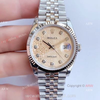 EW factory Copy Rolex Computer Face Datejust 36mm Watch