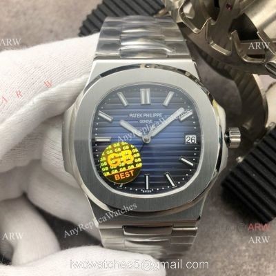 Swiss Grade Replica Patek Philippe Nautilus Blue Dial Watch  GB Factory