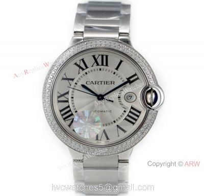 (CR) Swiss Grade Ballon Bleu de Cartier Watch Copy Stainless Steel 42mm